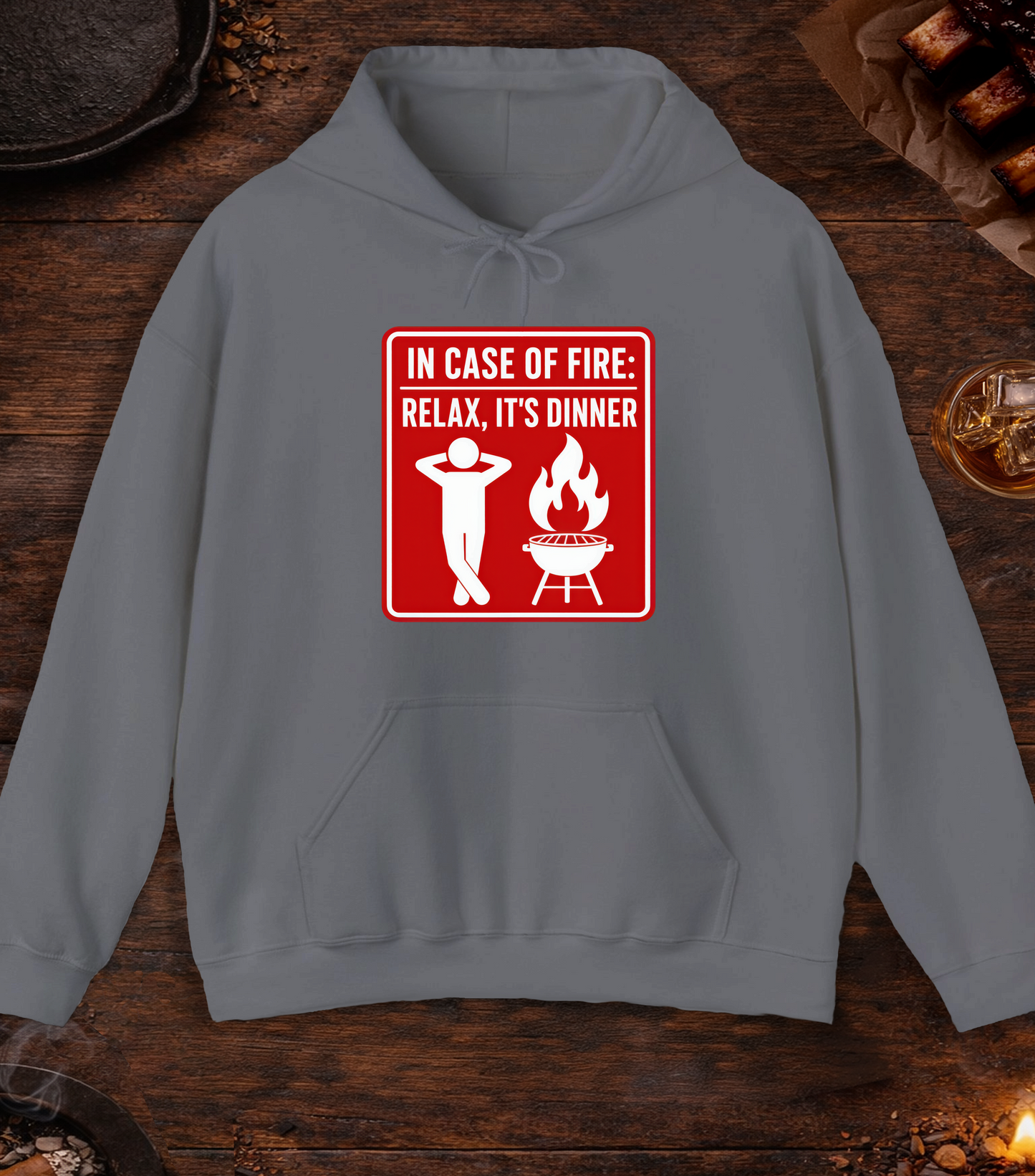 In Case of Fire Hoodie - Charcoal