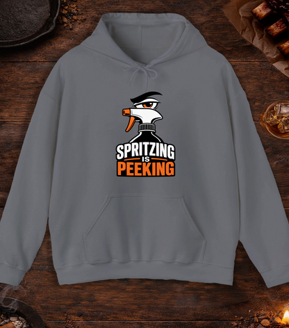 Spritzing Is Peeking Hoodie - Charcoal
