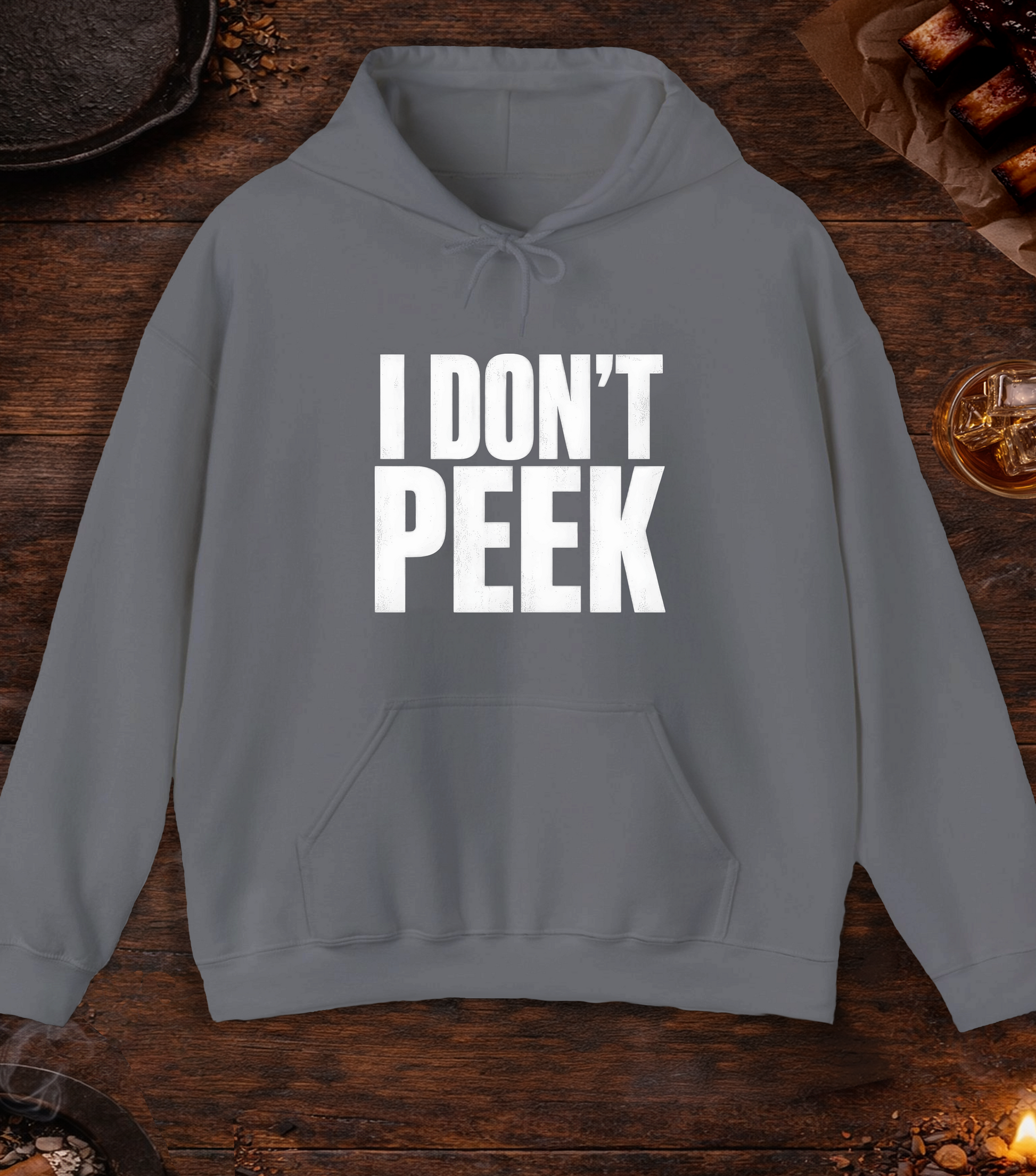 I Don't Peek Hoodie - Charcoal