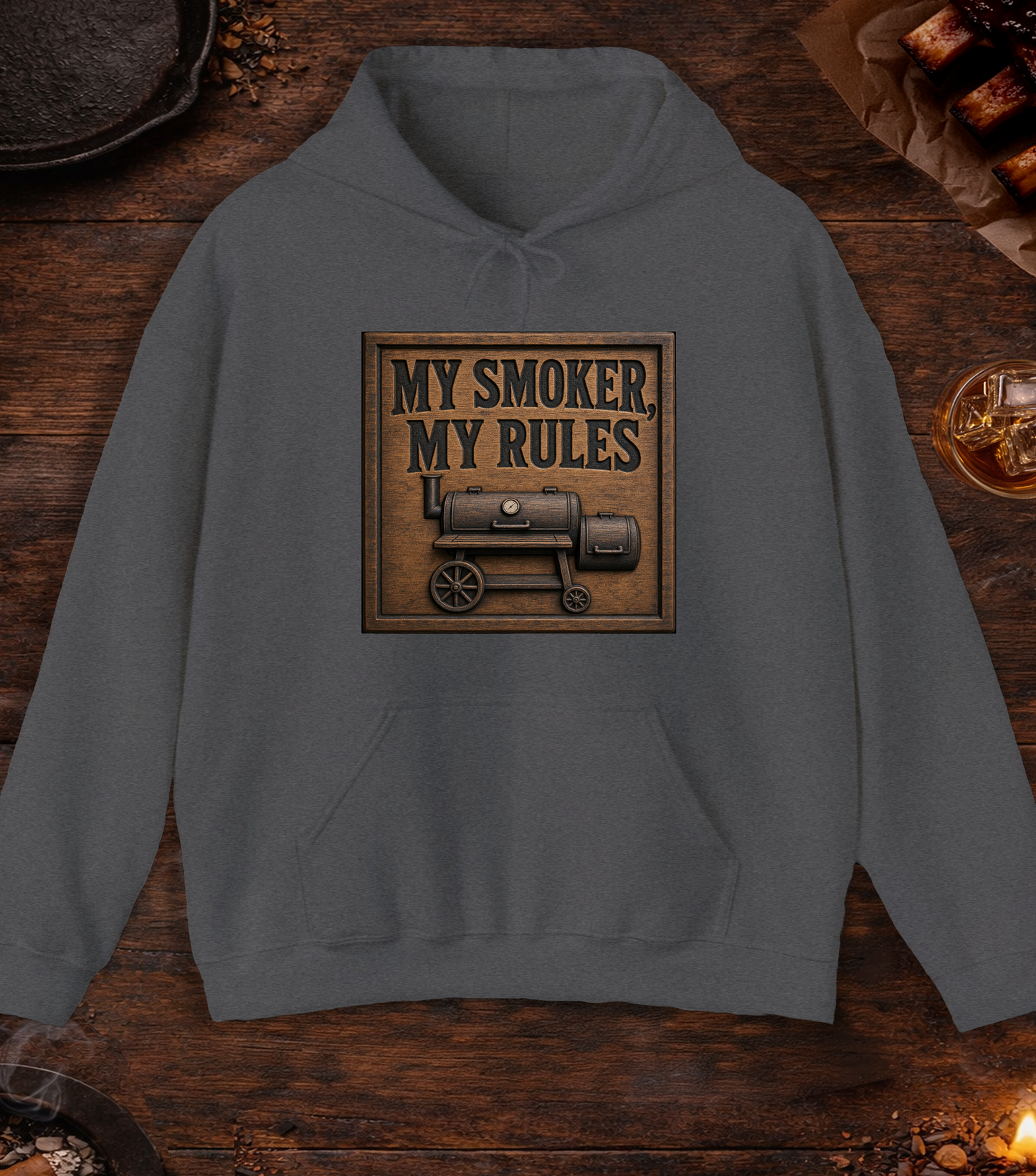 My Smoker My Rules Hoodie - Dark Heather