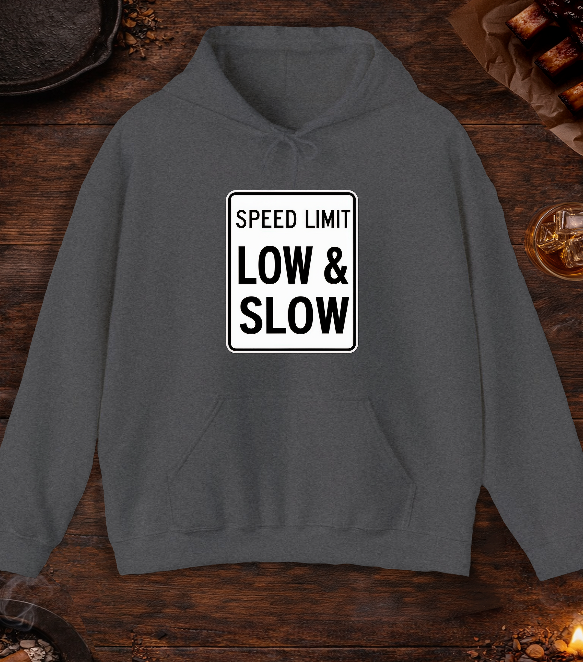 Speed Limit Low Slow Hoodie - Dark Heather