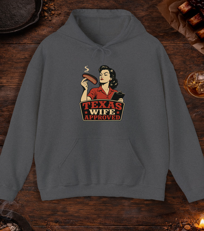 Texas Wife Approved Hoodie - Dark Heather