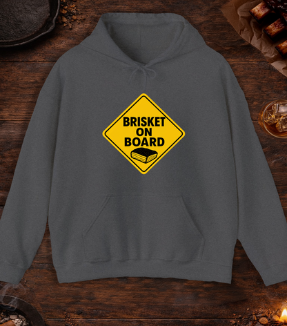 Brisket on Board Hoodie - Dark Heather
