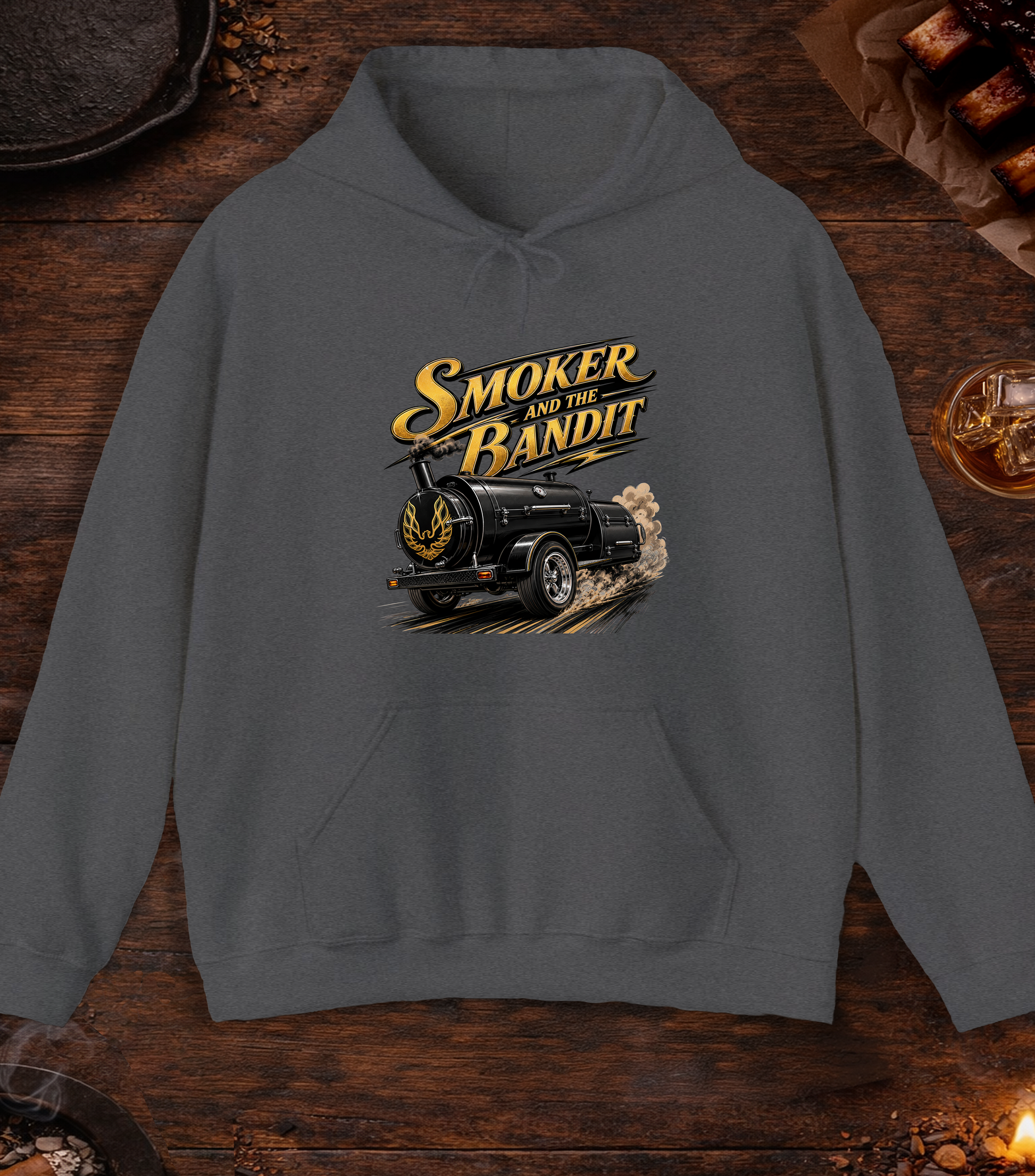 Smoker And Bandit Hoodie - Dark Heather