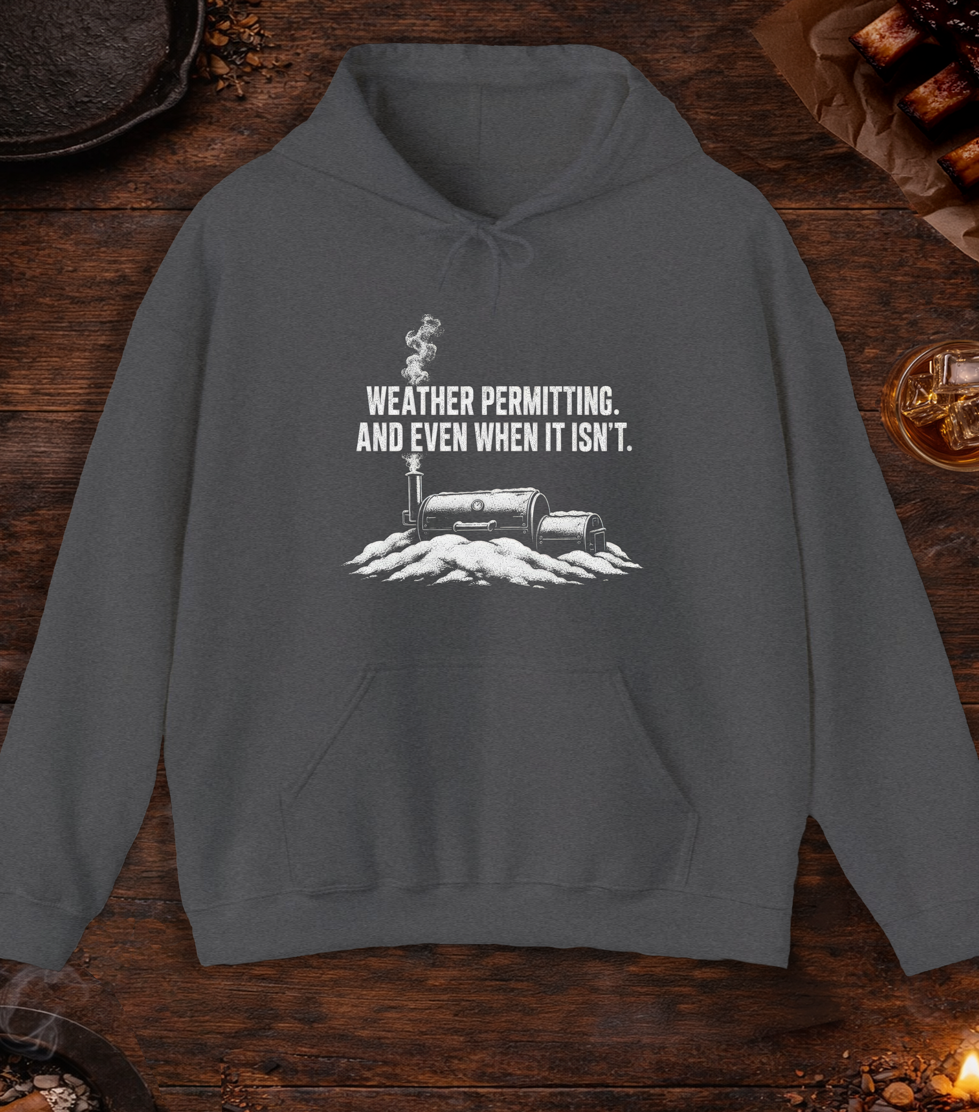 Weather Permitting Hoodie - Dark Heather