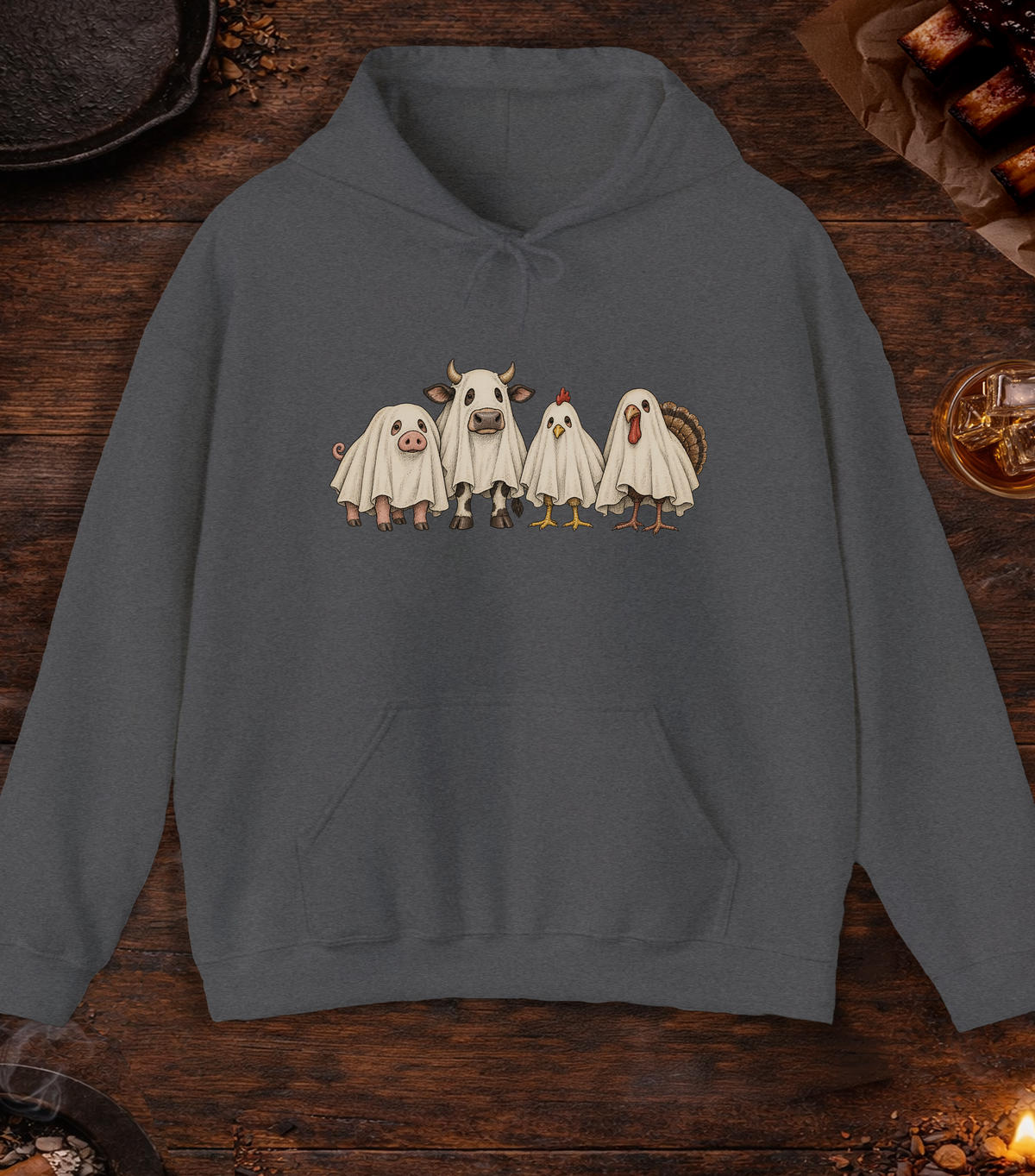 BBQ Ghosts - Dark Heather