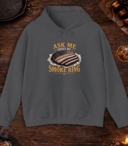 Ask About Smoke Ring Hoodie - Dark Heather