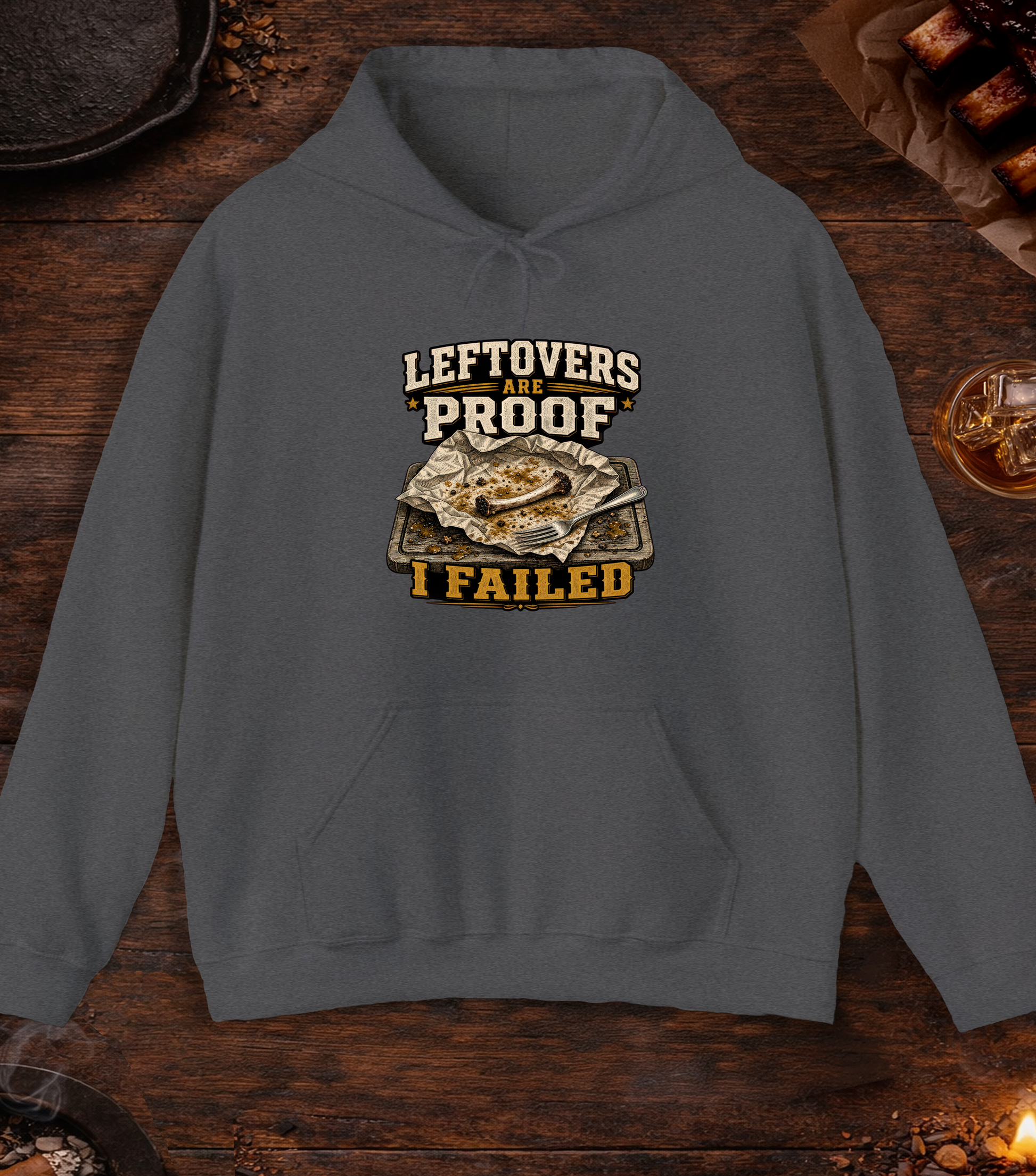 Leftovers Are Proof Hoodie - Dark Heather