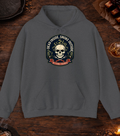 Dead Inside Hoodie - Dark Heather