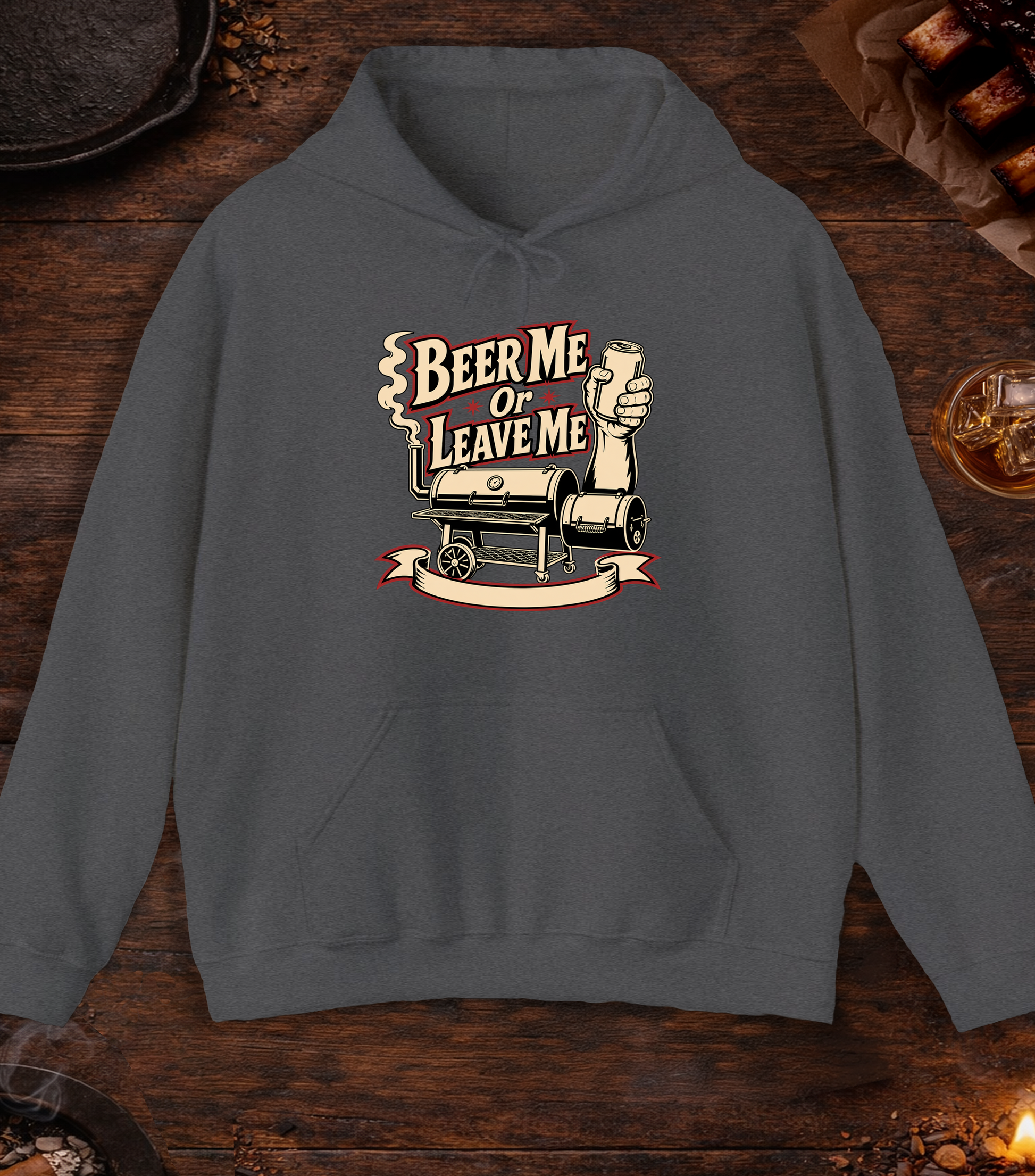 Beer Me Hoodie - Dark Heather