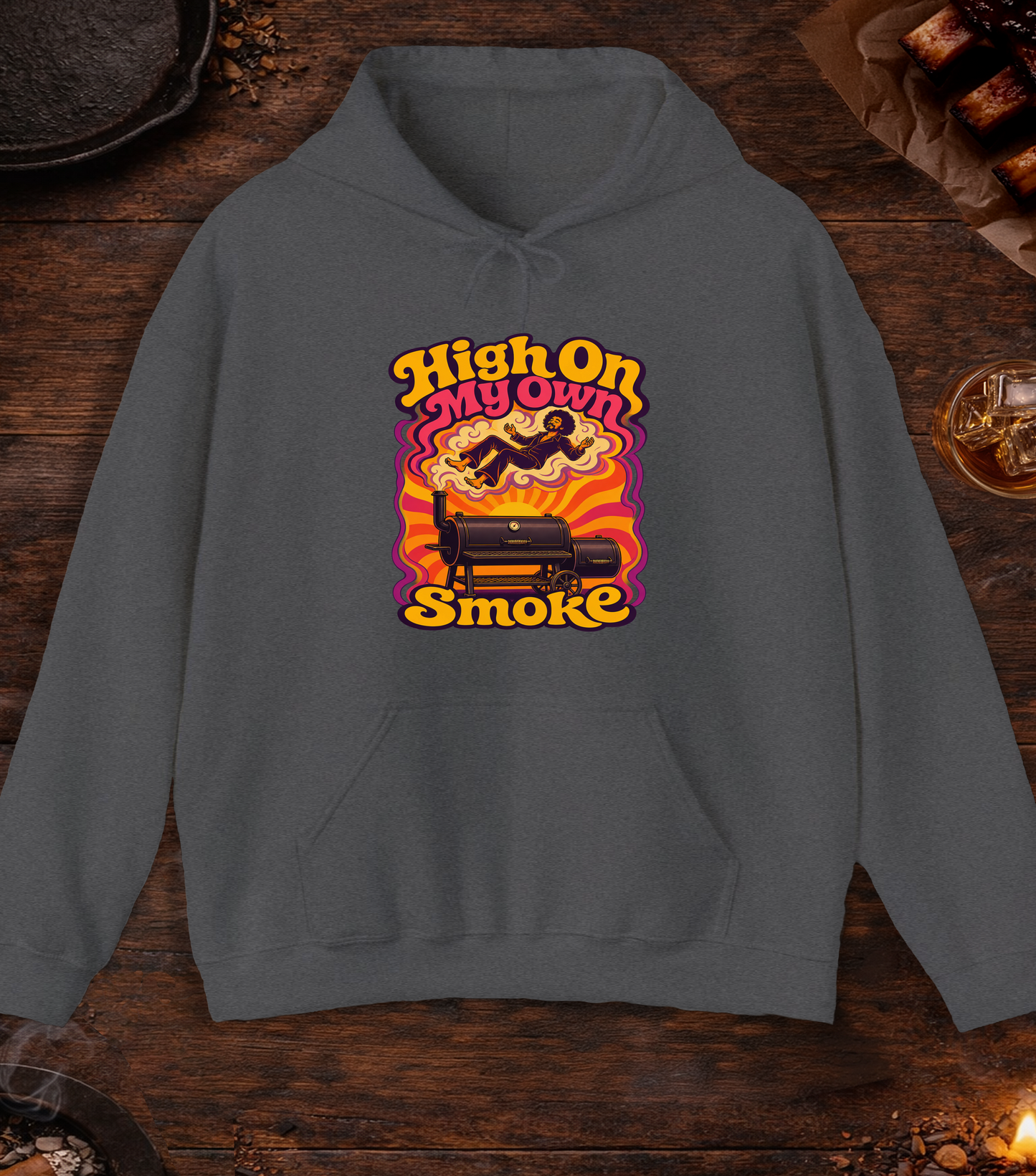 My Own Smoke Hoodie - Dark Heather