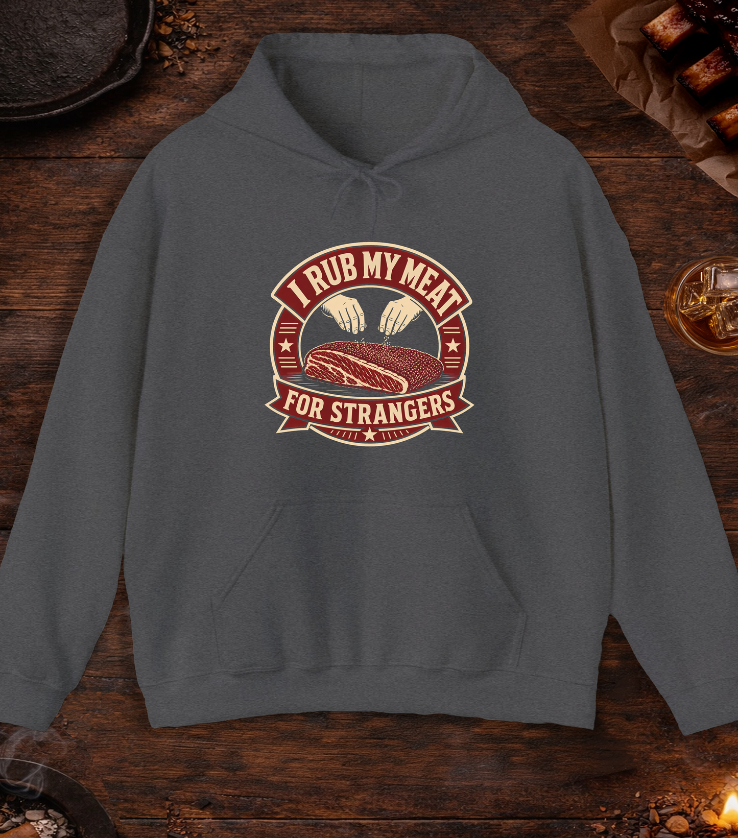 Rub For Strangers Hoodie - Dark Heather