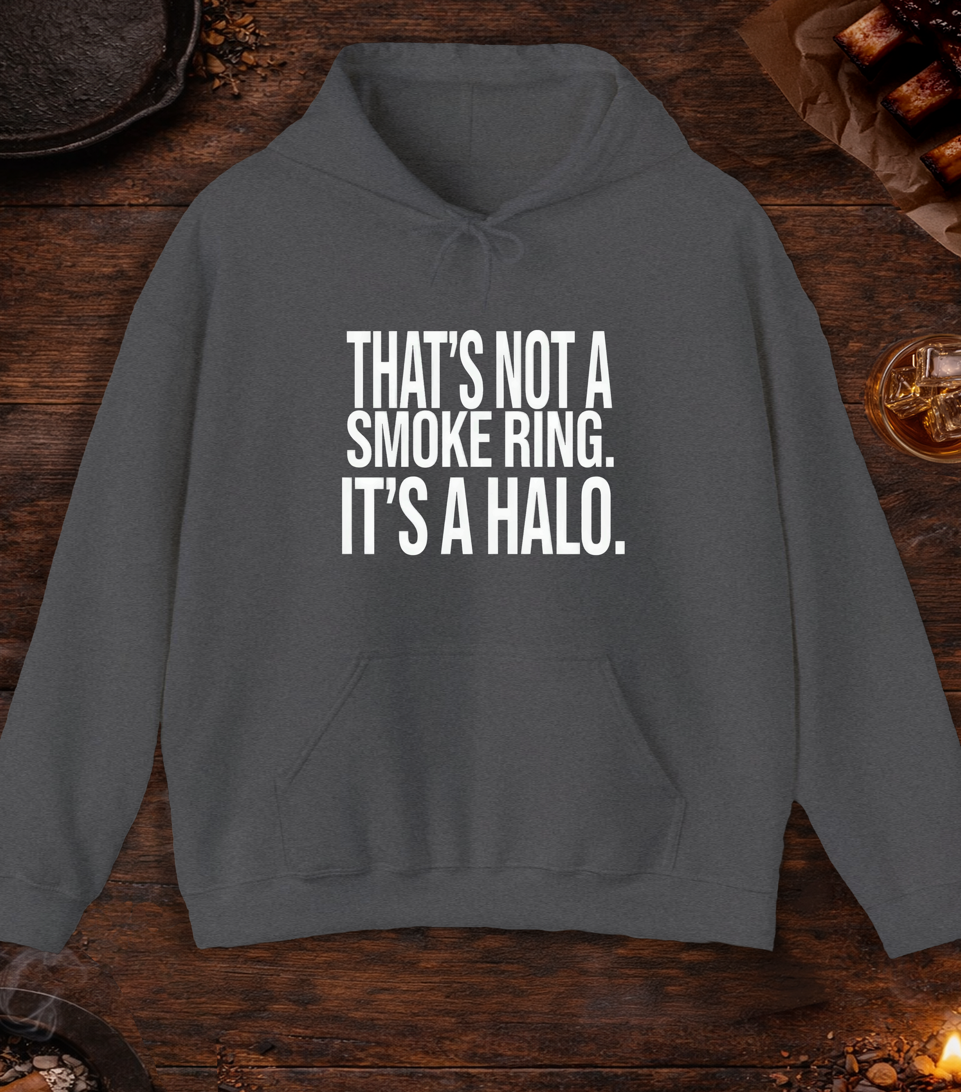 Smoke Ring Halo Hoodie - Dark Heather