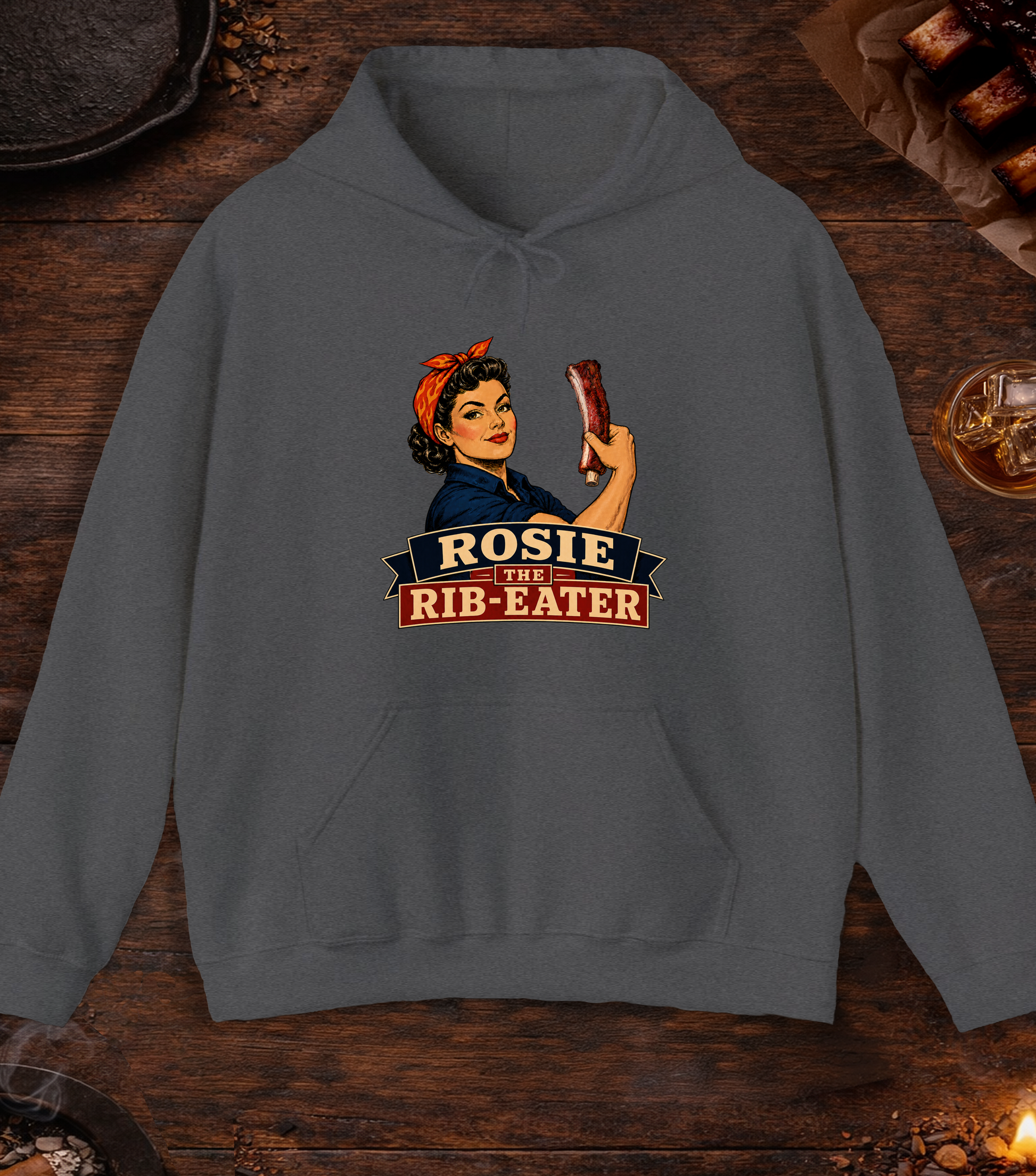 Rosie Rib Eater Hoodie - Dark Heather