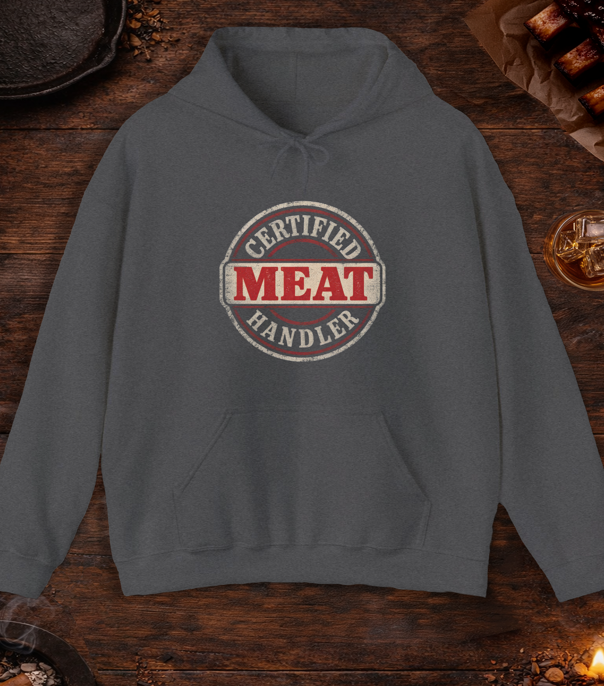 Meat Handler Hoodie - Dark Heather
