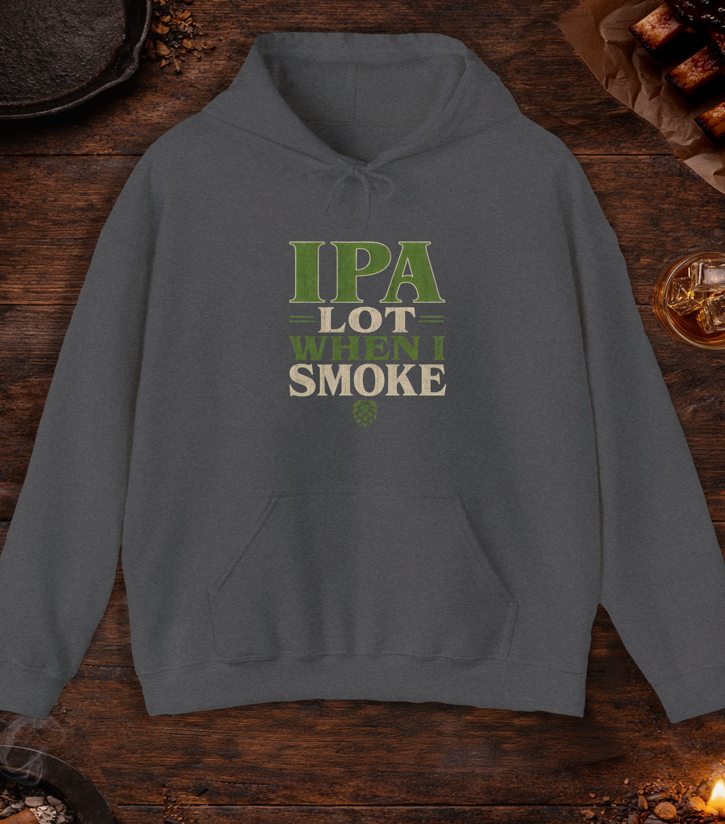 IPA Lot Hoodie - Dark Heather