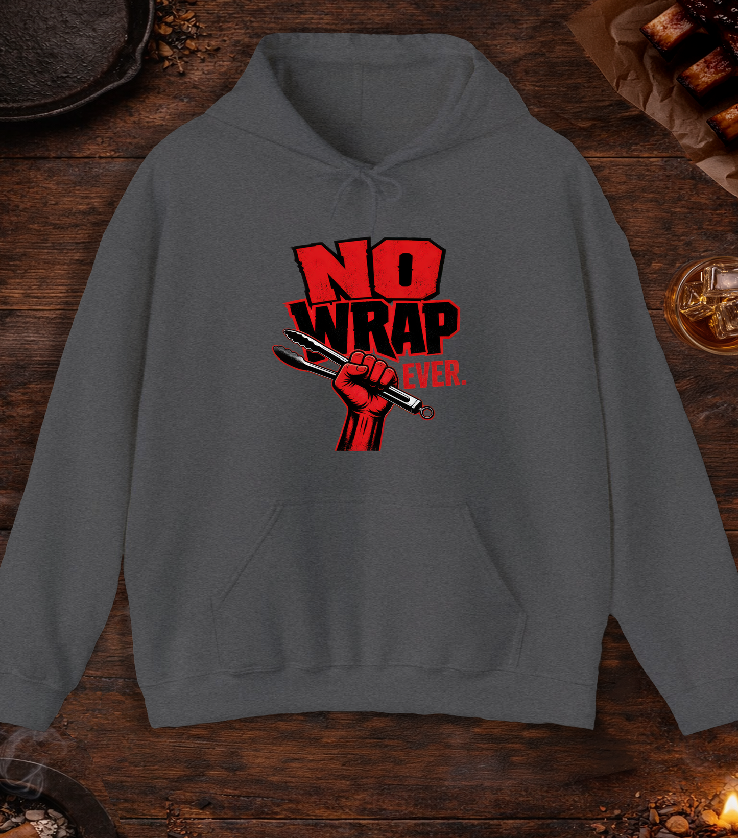 No Wrap Ever Hoodie - Dark Heather