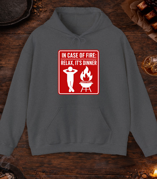In Case of Fire Hoodie - Dark Heather