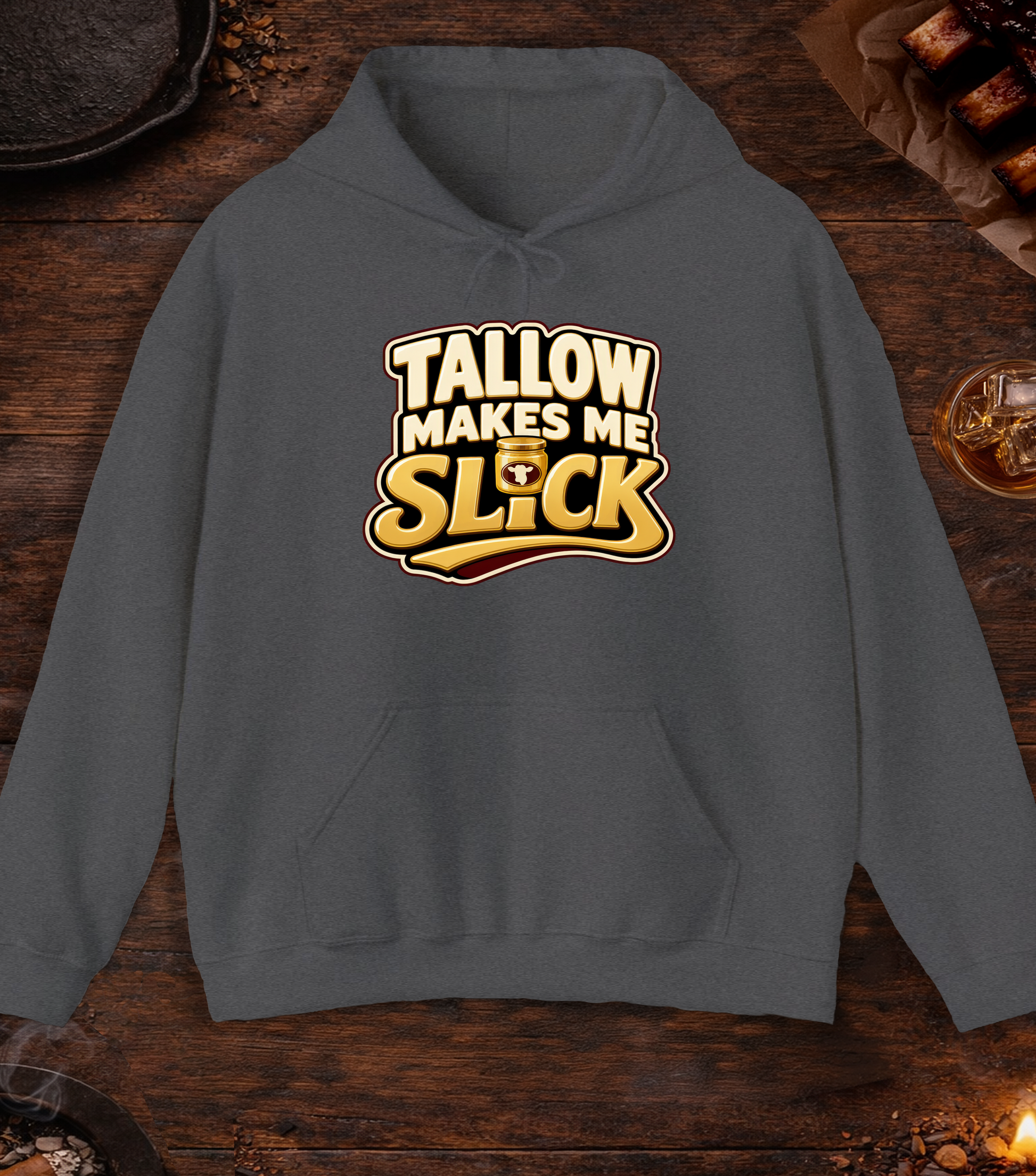 Tallow Slick Hoodie - Dark Heather
