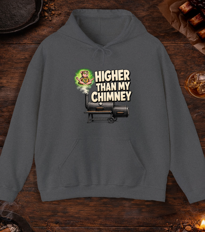 Higher Than Chimeny Hoodie - Dark Heather