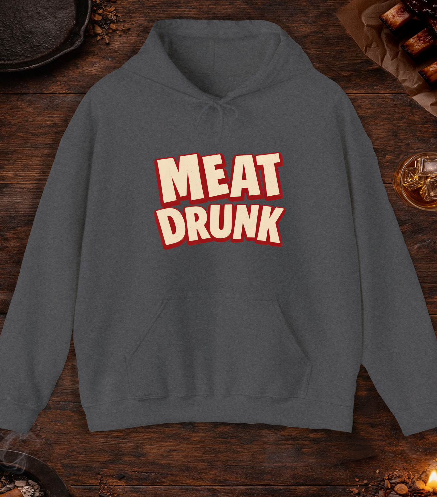 Meat Drunk Hoodie - Dark Heather
