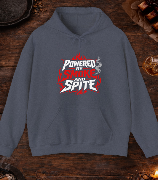 Powered By Smoke and Spite Hoodie - Heather Navy