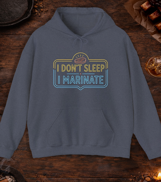 I Don't Sleep I Marinate Hoodie - Heather Navy
