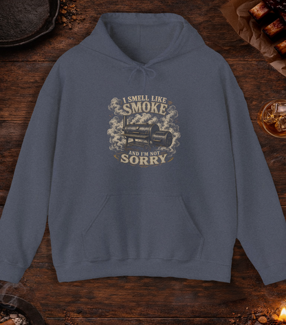 Smell Like Smoke Hoodie - Heather Navy