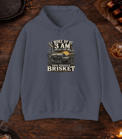 Woke Up At 3am Hoodie - Heather Navy
