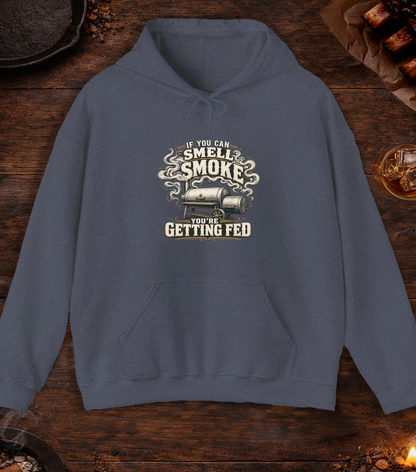 If You Smell Smoke Hoodie - Heather Navy