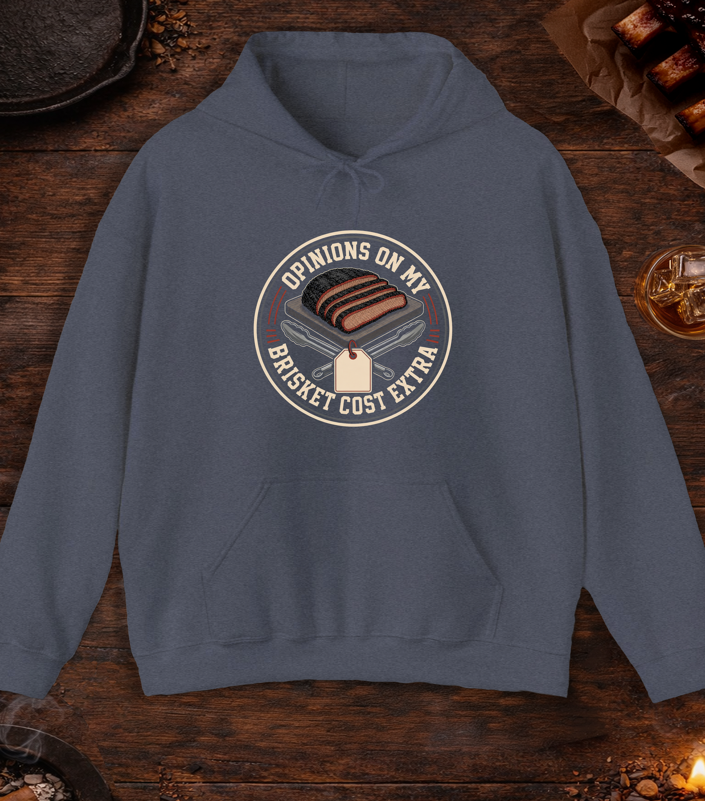 Opinions Cost Extra Hoodie - Heather Navy