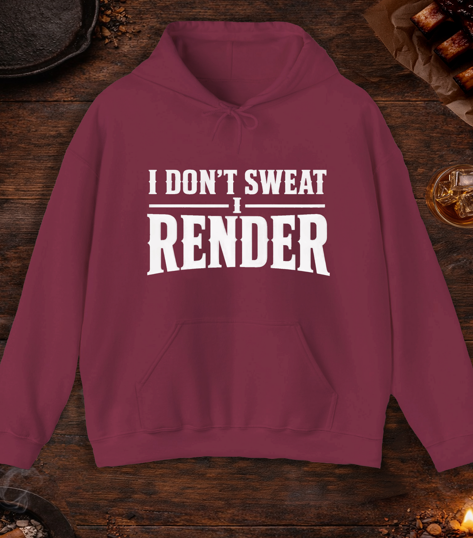 I Render Hoodie - Maroon