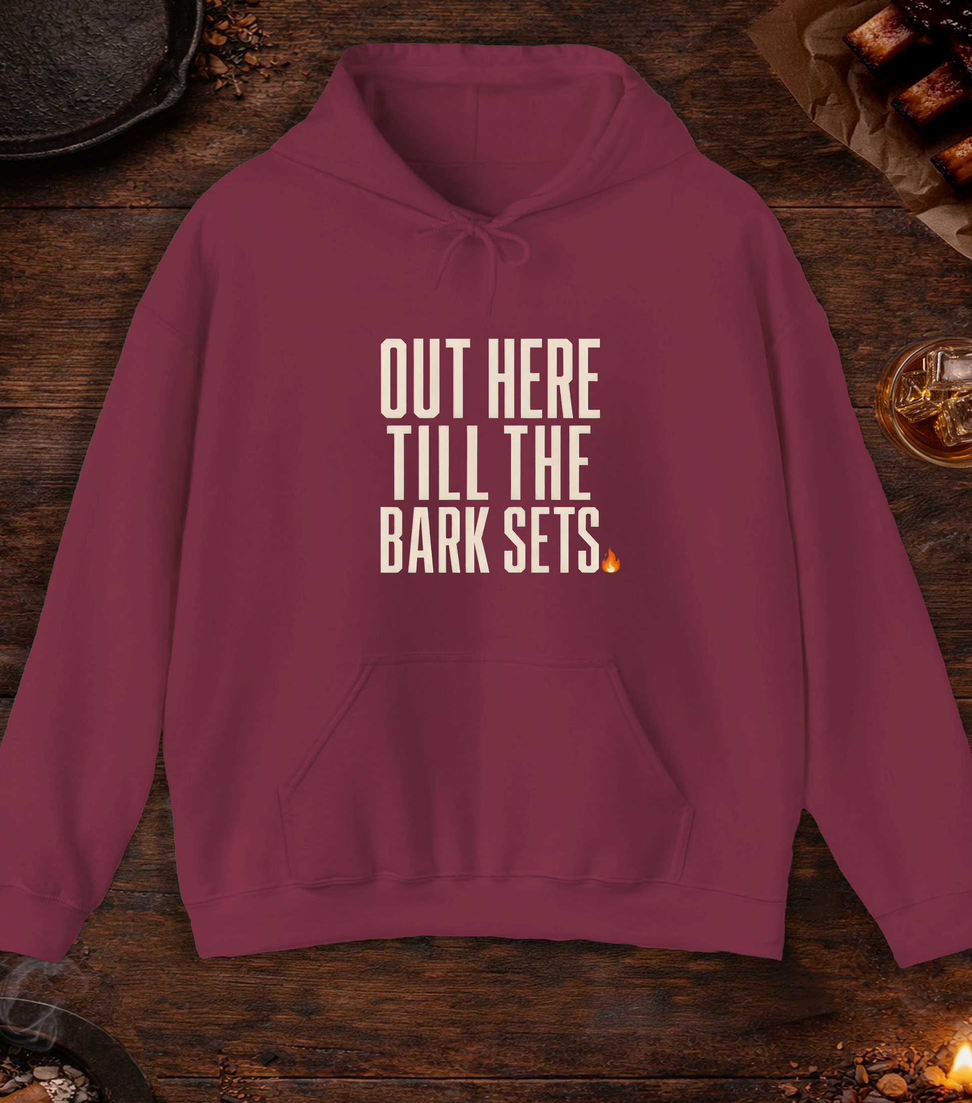 Till the Bark Sets Hoodie - Maroon