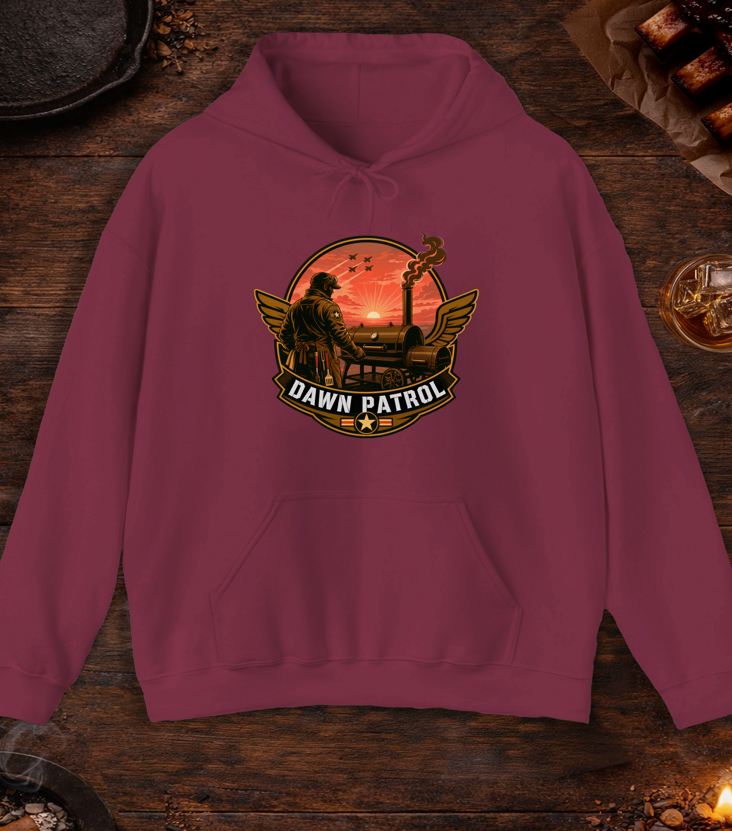 Dawn Patrol Hoodie - Maroon