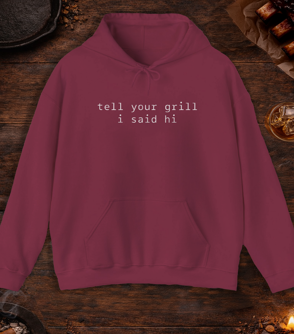 Grill Hi Hoodie - Maroon