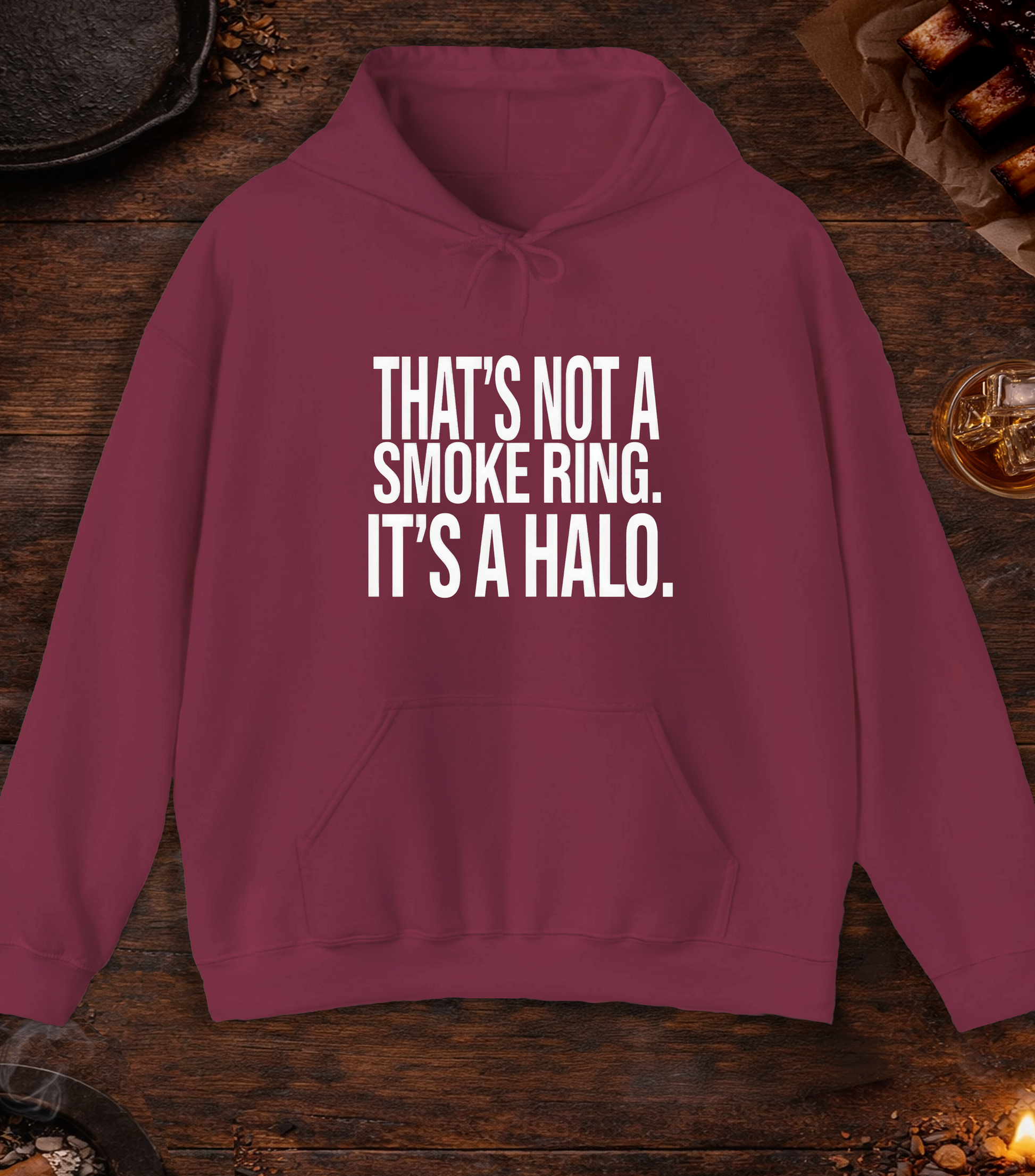 Smoke Ring Halo Hoodie - Maroon