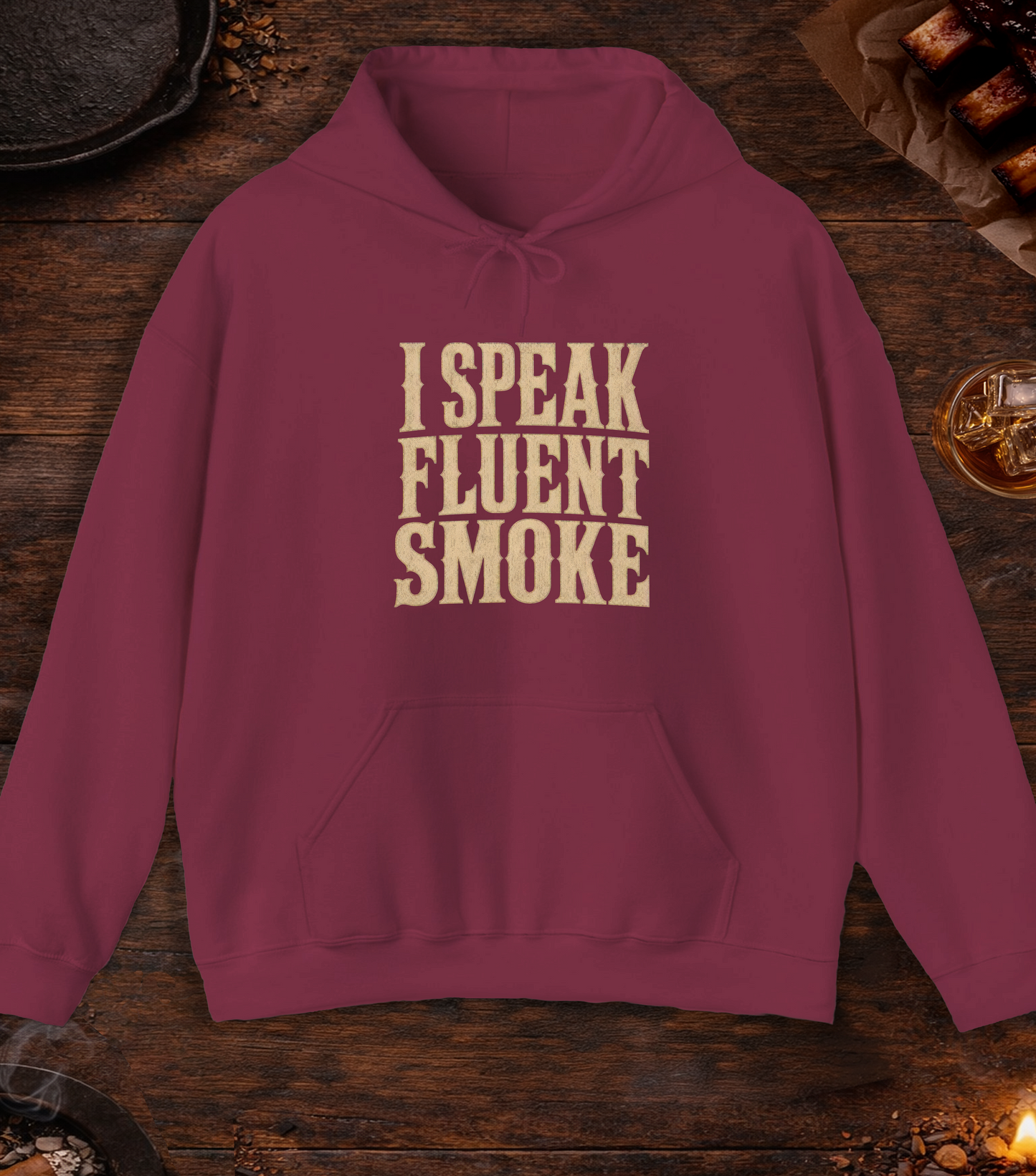 Speak Fluent Smoke Hoodie - Maroon