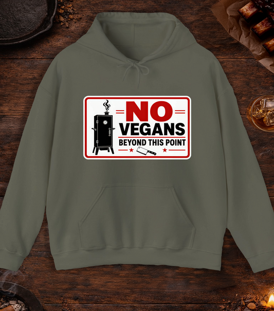 No Vegans Hoodie - Military Green