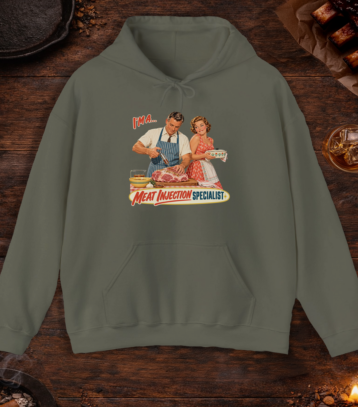 Meat Injection Hoodie - Military Green