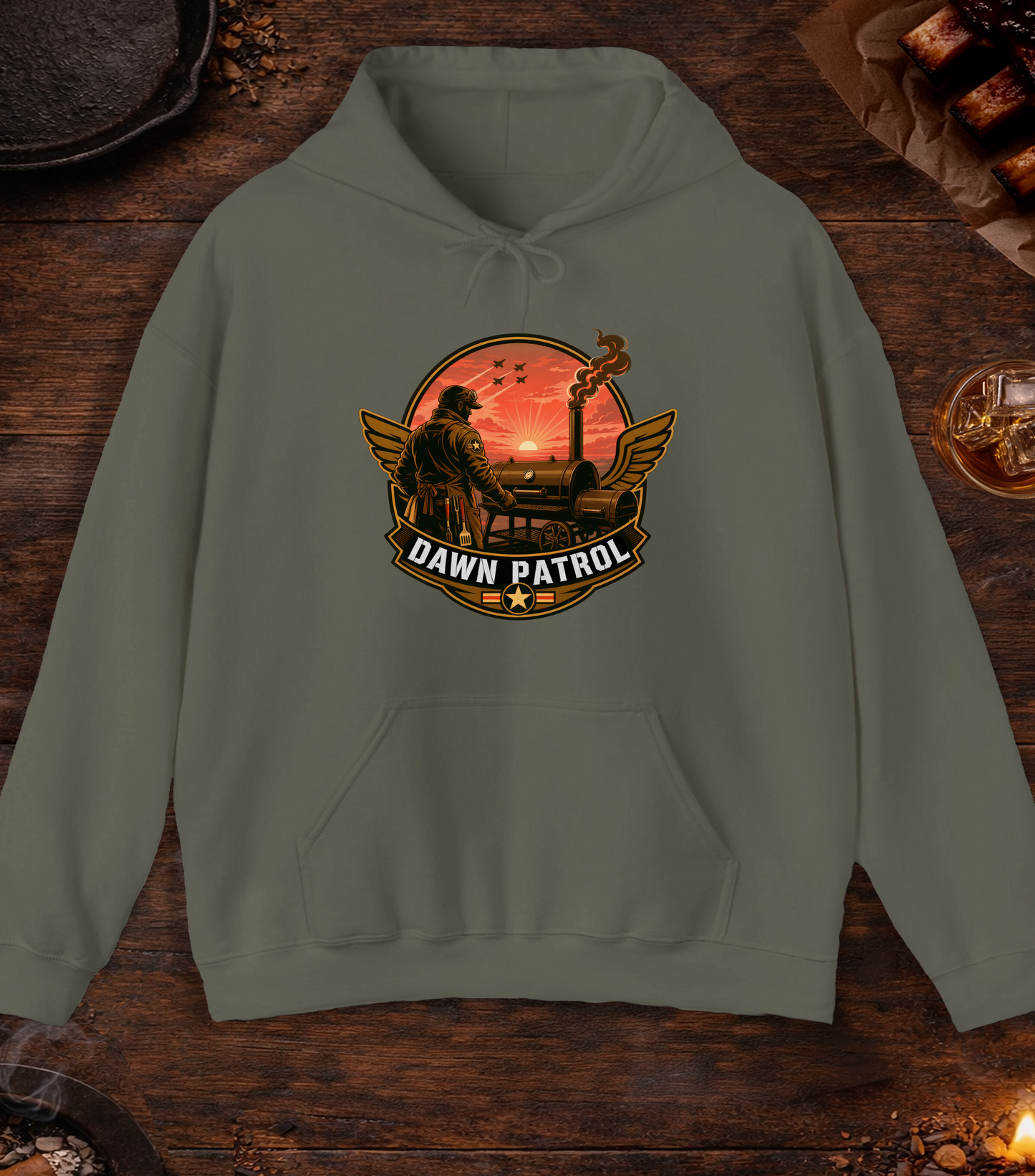 Dawn Patrol Hoodie - Military Green
