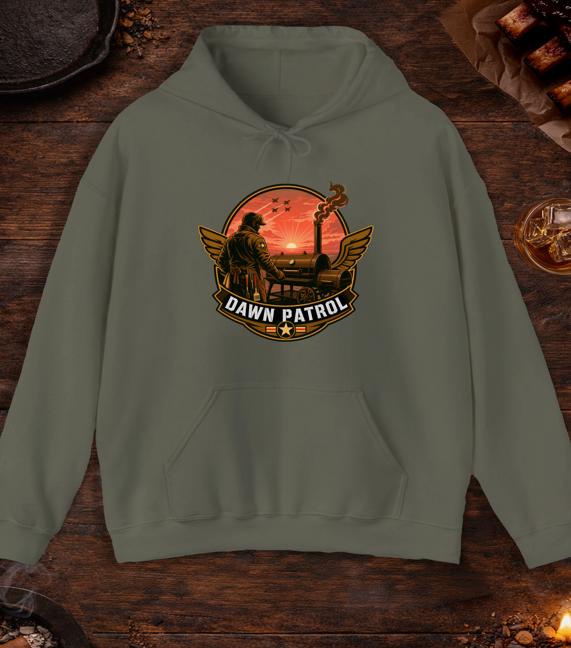 Dawn Patrol Hoodie - Military Green