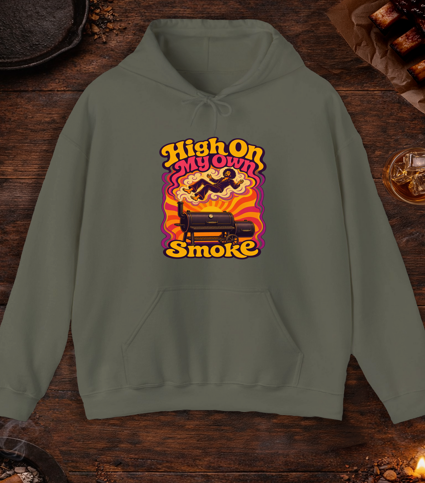 My Own Smoke Hoodie - Military Green