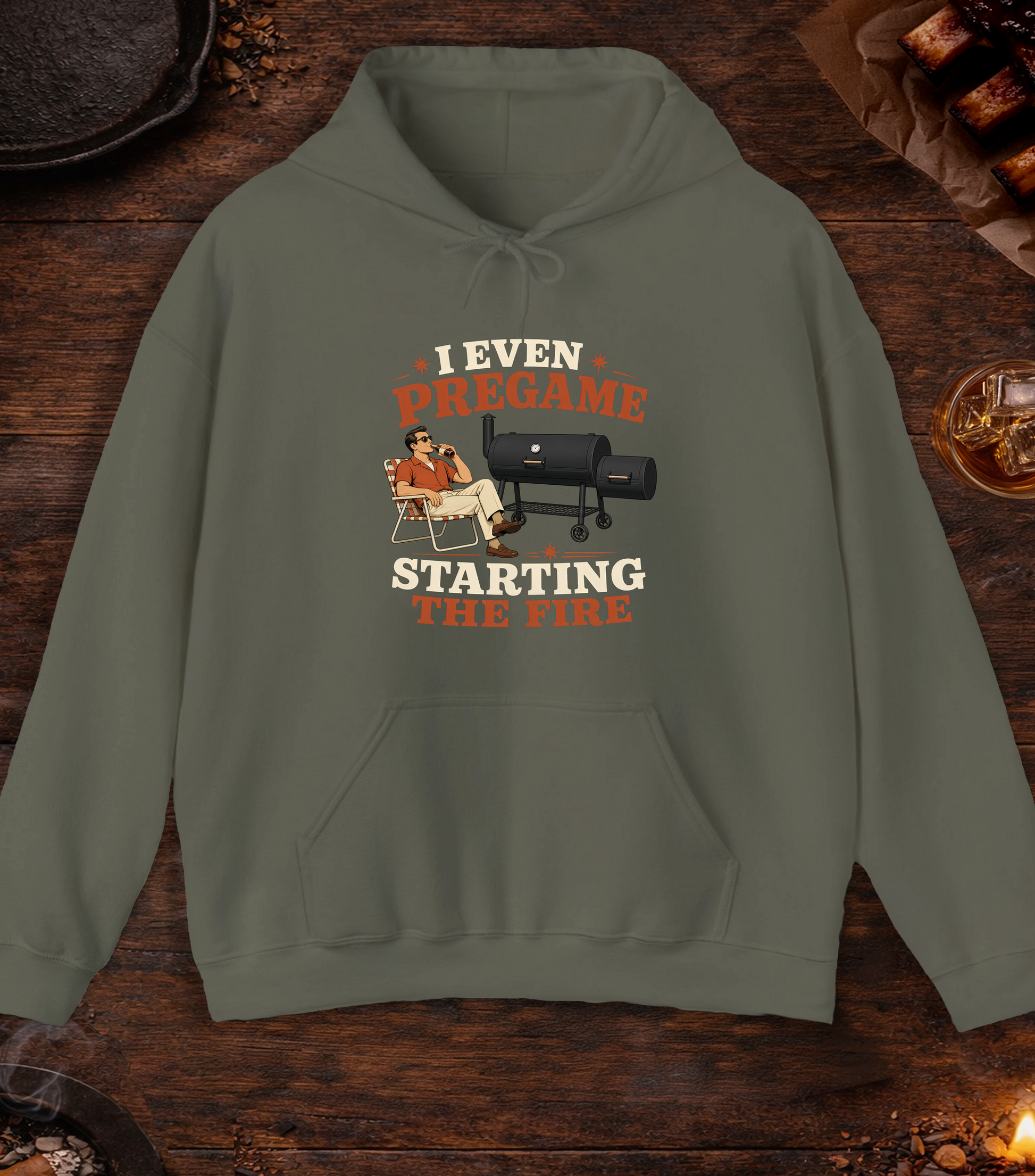 Pregame The Fire Hoodie - Military Green
