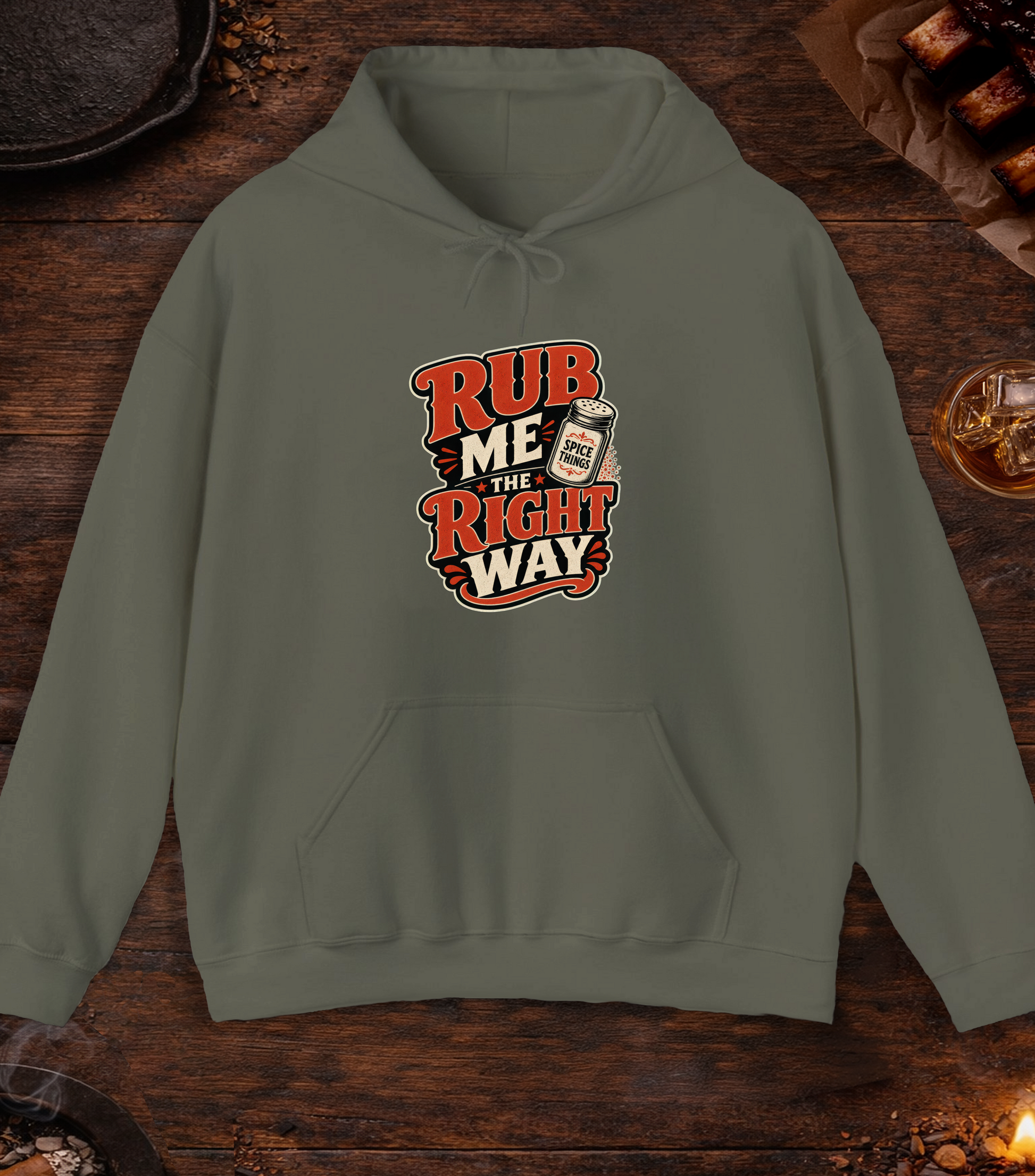 Rub Right Hoodie - Military Green