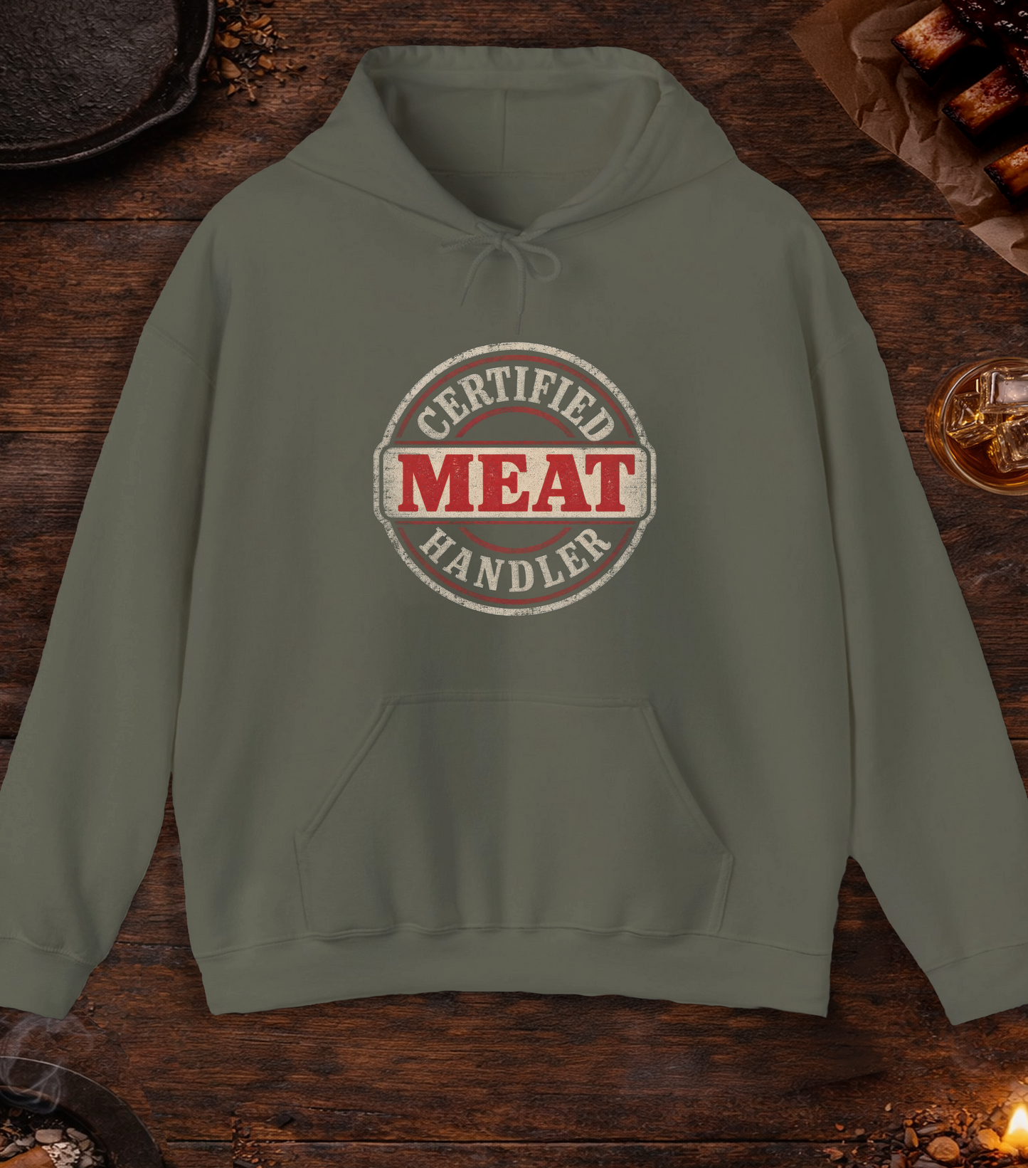 Meat Handler Hoodie - Military Green