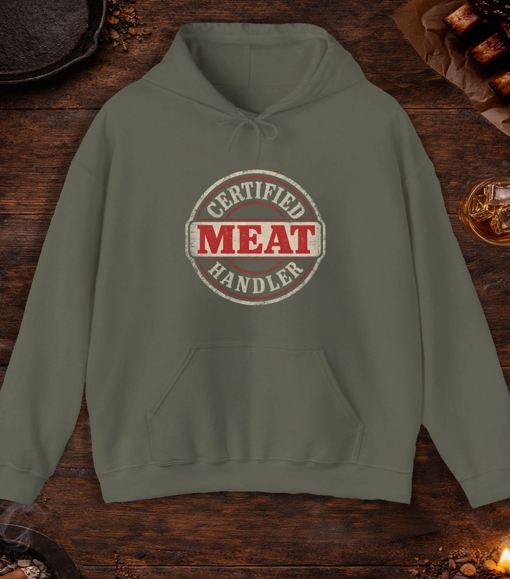 Meat Handler Hoodie - Military Green