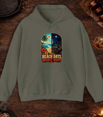 Beach Days Hoodie - Military Green