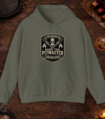 If You Can Read This, Hand the Pitmaster a Beer Hoodie - Military Green
