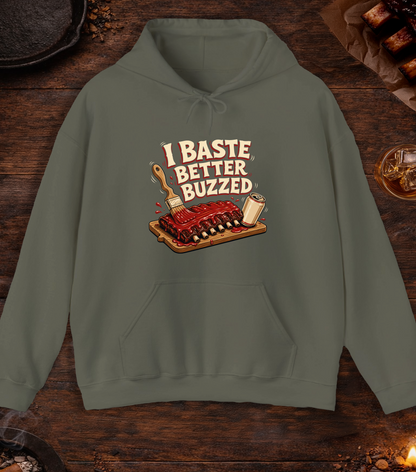 Baste Better Buzzed Hoodie - Military Green
