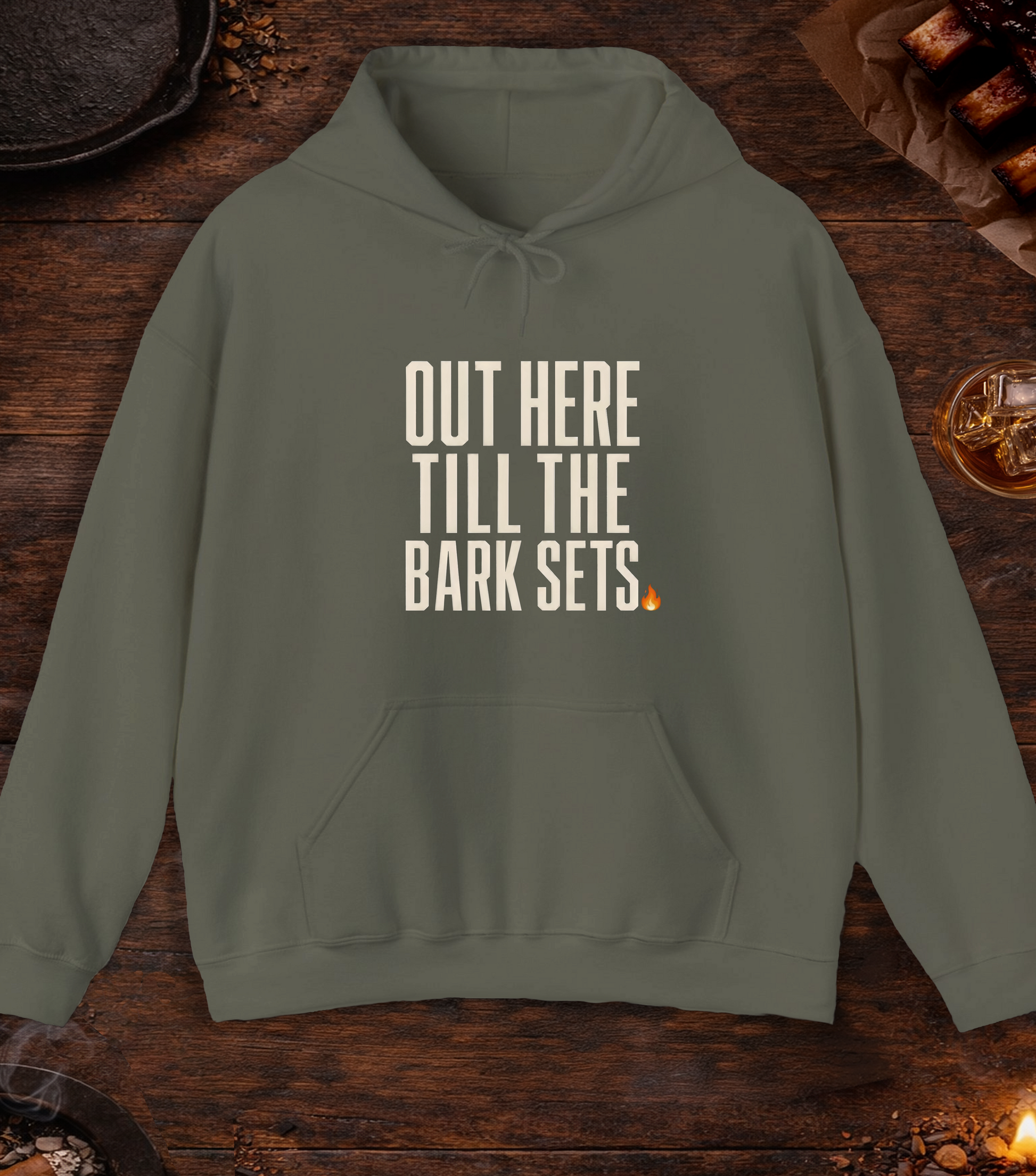 Till the Bark Sets Hoodie - Military Green